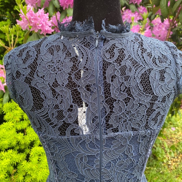 Chelsea28 Navy Blue Lace Midi Dress Small NWT - Picture 10 of 16
